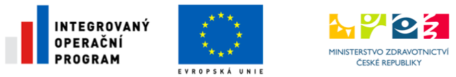 Integrovaný operační program, Evropská unie, Ministerstvo zdravotnictví České republiky (loga)